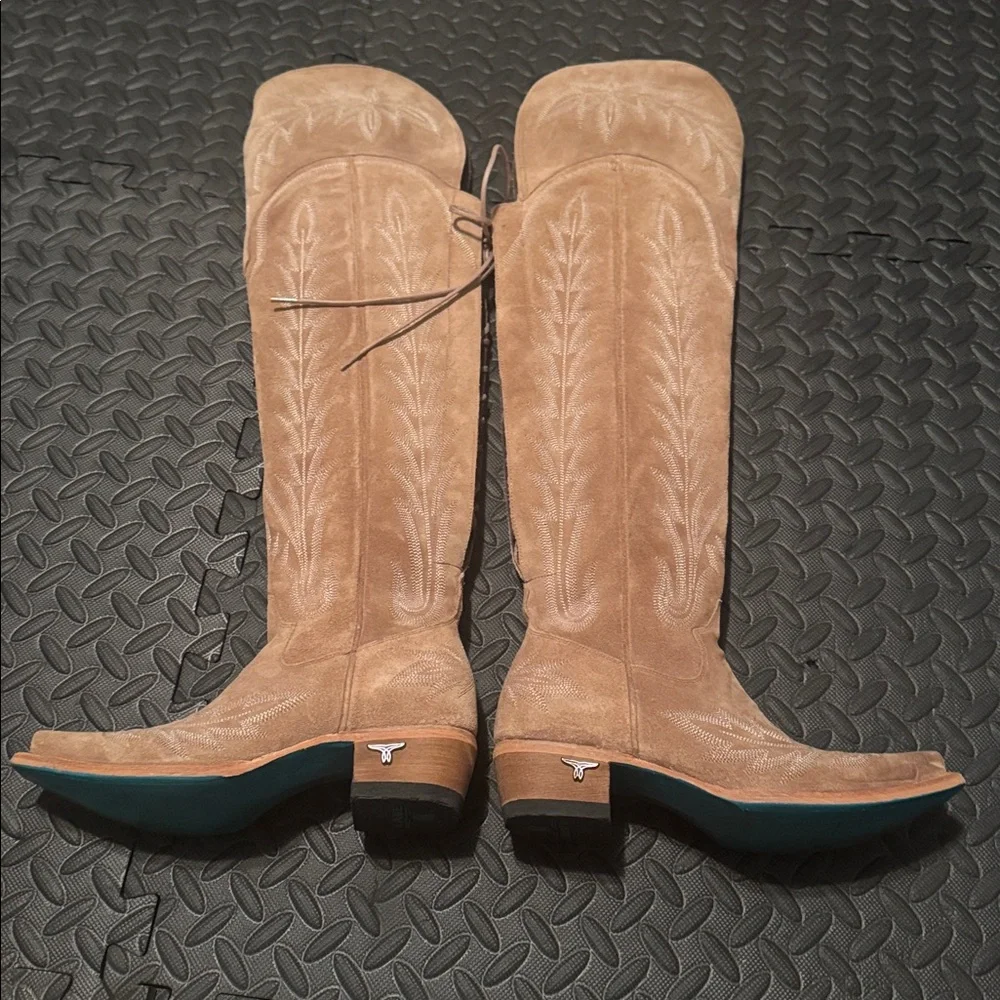 Lane Lexington Elegant Tan Over the Knee Boots